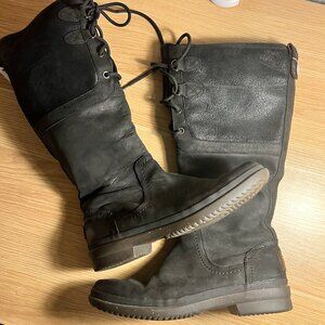 UGG Elsa Tall Waterproof Leather Lace Up Winter Boots Womens Size 8